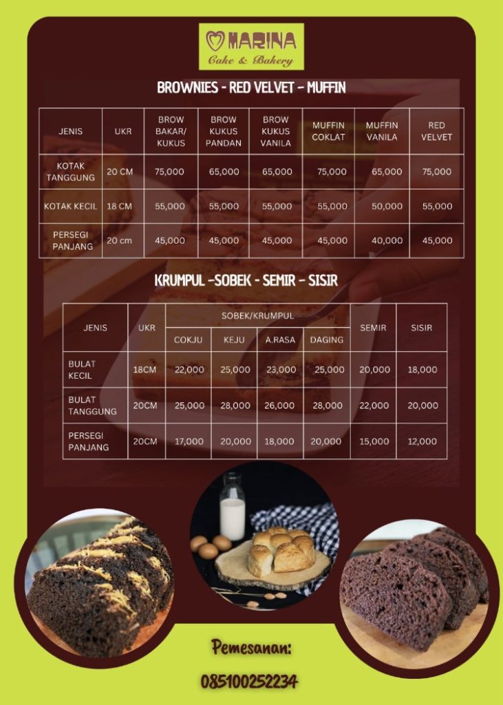 Ragam Produk Unggulan Marina Cake and Bakery Ragam Produk Unggulan Marina Cake and Bakery